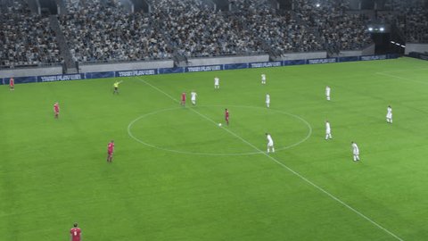 英雄联盟下注直播的足球比赛精彩进攻画面